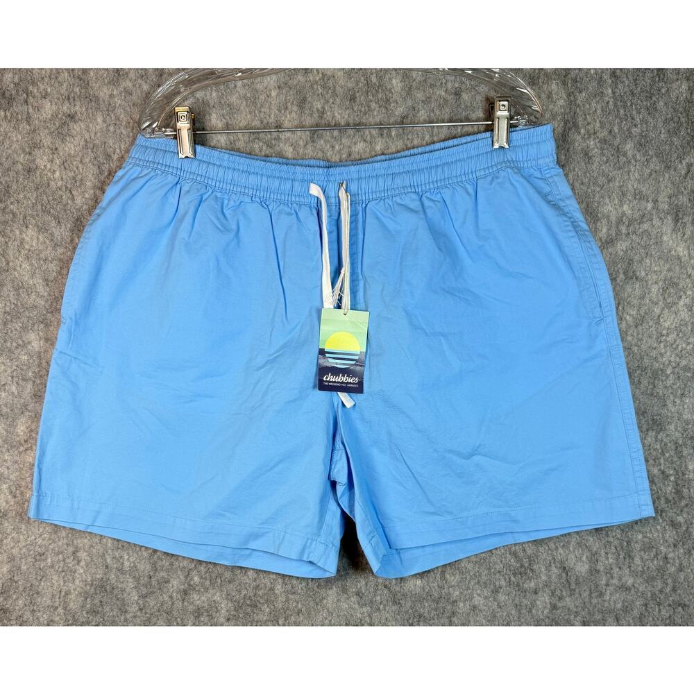 NWT Chubbies Mens Blue The Serenity Nows Casual Nautical By Nature Shorts - XXL